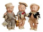 1933 Alexander Three Little Pigs dolls 11" tall
