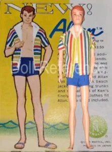 1964 Mattel Allan doll straight leg doll