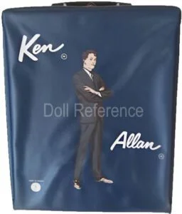 1964 Allan doll blue vinyl case French Canada