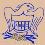 Althof, Bergmann & Company doll mark ABC eagle on a shield trademark