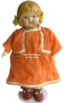1924 Louis Amberg Sunny Orange Maid doll 14" tall