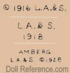 Louis Amberg doll marks LA & S