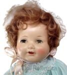 American Character 1919+ Antique Dolls Identified USA 15 1943 American Character Chuckles doll 22" tall