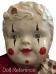 American Doll Company 1912+ Antique Dolls Identified USA 3 1918 American Doll company composition clown doll 25"