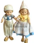 1930s Arranbee Storybook Dolls; Dutch Girl dol, Dutch Boy dolls 9-10" tall