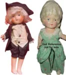 1932 Arranbee George and Martha Washington dolls 13" tall
