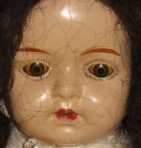 Babs, Coleman Dolly Walker 1917+ Antique Non-Mechanical Dolls USA 1 1917 Babs walking doll face