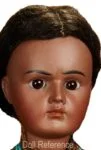 ca. 1888 Bahr & Proschild doll mold 244 scowling Indian 17" face
