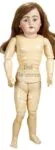 ca. 1894 Bahr & Proschild doll mold 320 bisque socket head 24" on rare ribbed composition body