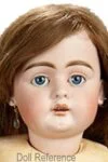 ca. 1894 Bahr & Proschild doll mold 320 bisque socket head on rare ribbed composition body
