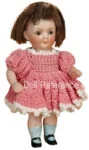 Bahr & Proschild doll mold 401 all bisque googly eye doll 5 3/4" painted blue low socks, black single strap mary jane shoes tall