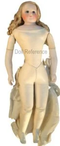 Barrois or Halopeau Antique Lady Dolls French 2 1870 Eugene Barrois 15" Poupee Pea, fashion lady doll kid body