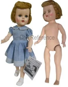 1952 Belle Doll & Toy Heddi Stroller doll, 20" tall