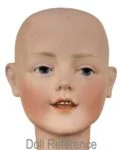 Fritz Bierschenk 1906+ Antique Bisque Dolls German 3 ca. 1910 Fritz Bierschenk bisque head, painted eyes, doll mold 616 face