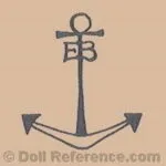 Ernst Bohme doll mark EB anchor symbol