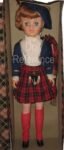 1962 Bonnie the Plaid Lassie doll 19" tall