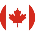Canada flag round logo button