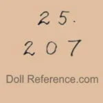Catterfelder 1884+ Carl Trautmann Antique Dolls Identified German 6 Catterfelder doll mark 207
