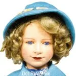 1938 Chad Valley Princes Elizabeth cloth doll  face