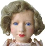 1938 Chad Valley Princess Margaret Rose cloth doll face