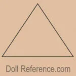 Characteristics Doll Company hard plastic doll mark triangle symbol