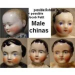 China Head Antique 1836+ Dolls 3 1840s China head kinderkoff child shoulder boy head dolls