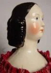 China Head Antique 1836+ Dolls 6 1840's China Head Doll Sophia Smith hairstyle