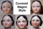 China Head Antique 1836+ Dolls 8 1850's China Head Doll Covered wagon head