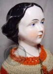 China Head Antique 1836+ Dolls 13 1860's China Head Doll Jenny Lind hairstyle