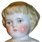 China Head Antique 1836+ Dolls 23 1880s China head doll ABG Highland Mary hairstyle