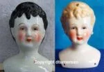 China Head Antique 1836+ Dolls 26 1900's China head doll Japan, China head dolls made in Japan, various hairstyles