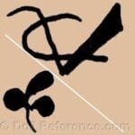 C-D German Doll Makers and Marks 5 Closter Kloster Vielsdorf doll mark CV, clover symbol