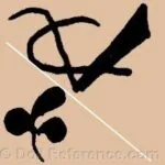 Closter Kloster Vielsdorf doll mark CV, clover symbol