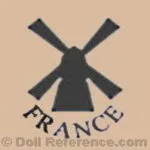 C-D French Antique Doll Makers, Marks 5 Convert & Company doll mark windmill symbol France