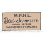 Austria or Belgium Doll Makers Doll Marks 13 Jeanne Cortot doll mark MPHL, Bébé Jeannette, Marque Deposèe, Fabrication Française