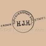 Crown Staffordshire doll mark Crown Staffs The Cavendish doll HJK