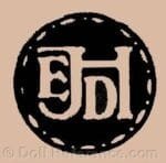 C-D German Doll Makers and Marks 10 E. Dehler doll mark EHD