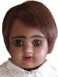 1894 Etienne Denamur black bebe doll 12" face