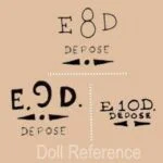 C-D French Antique Doll Makers, Marks 10 Etienne Denamur doll marks ED, ED Depose + size number