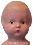 1935 Eegee Goldberger Patsy type molded hair 14" doll