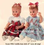 1956 Eegee Cuddlebun doll with molded hair 18 or 22""