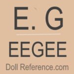 D-E American USA Doll Makers & Marks 2 Eegee doll mark EG, Eegee