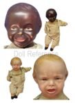 Effanbee F and B 1910s Antique Dolls Identified USA 3 1912 Effanbee Johnny Tu Face doll a multi-face doll 15" tall