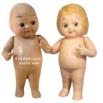 Effanbee F and B 1910s Antique Dolls Identified USA 14 1918 Effanbee Bathing Bud or Bathing Girl dolls 7-8" tall