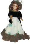 1943 Eugenia composition dressed gown doll 17"