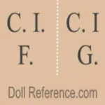 French doll mark CIF, CIG