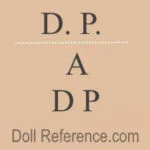 French doll mark DP, ADP