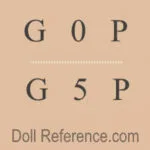 French doll mark G 0 P, G 5 P