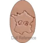 French doll shoe mark GB on map of France