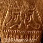 French doll shoe mark JJ on boots symbol